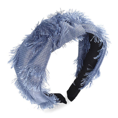 Serre-tête noué à franges Tia